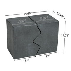 Rectangular Outdoor Indoor Accent Side Table (Set of 2)