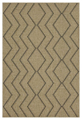 Earth - 5'3" X 7'3" Indoor, Outdoor Area Rug - Black, Natural