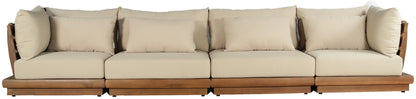 Mirella - 4 Piece Water Resistant Fabric Outdoor Patio Modular Sectional