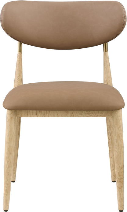 Ronda - Vegan Leather Upholstered Dining Side Chair - Natural Legs