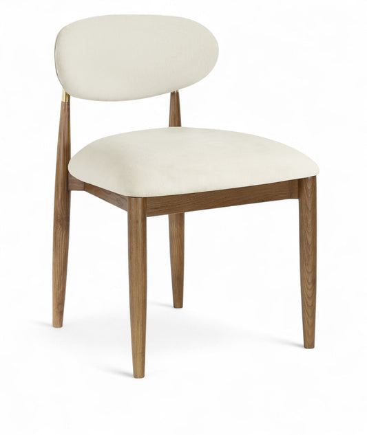Riccio - Fabric Dining Side Chair (Set of 2) - Walnut Frame