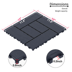 Patio Diy Module Interlocking Decking Tiles Floor, Outdoor And Indoor, Easy And Quick Installation