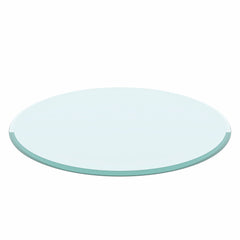 Round Tempered Glass Table Top Glass Thick Beveled Polished Edge