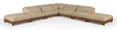 Turin - Chenille Fabric Upholstered Modular Sectional - Beige