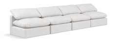 Indulge - Faux Leather 4 Seat Modular Armless Sofa