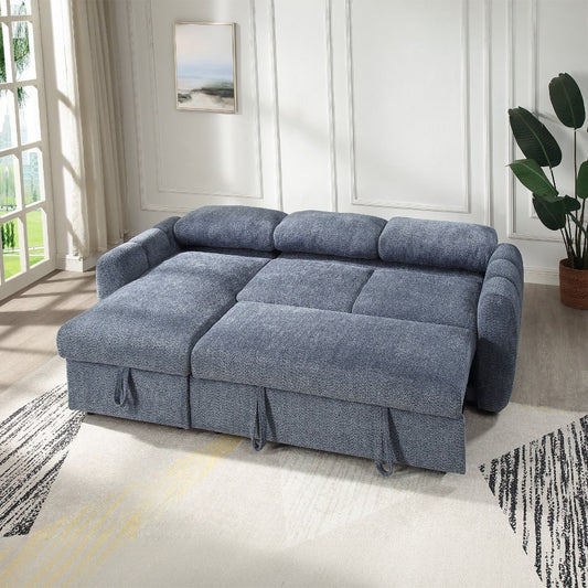 Nuriel - Reversible Sectional Sofa With Sleeper & Storage