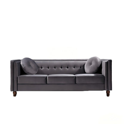 Chesterfield Sofa With Square Arms For Living Room