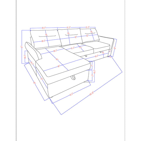 Montana - Sofabed With Storage - Gray