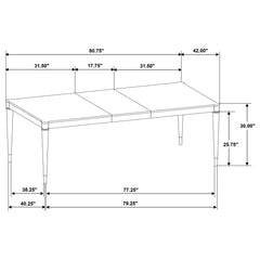 Blakely - 7 Piece Rectangular Dining Set With Extendable Table Upholstered Chairs - Ash Brown