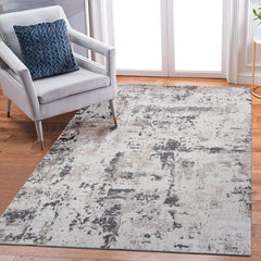Payas - 6' X 9' Abstract Area Rug - Cream / Brown