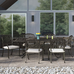 Rectangular Long Dining Set With Sunbrella Cushions