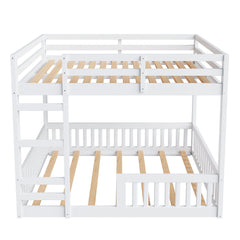 Stylish Bunk Bed With Ladder And Guardrails