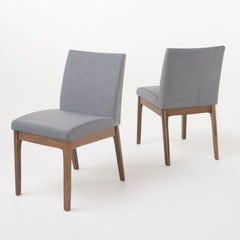 Contemporary Fabric Comfort Dining Chairs (Set of 2)
