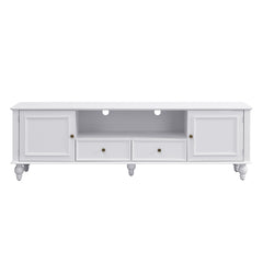 TV Stand For TVs Up To 80", Entertainment Center With Open Compartment