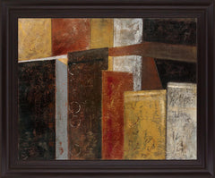 Burnished Geometry - 28" x 34" Framed Wall Art