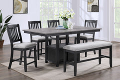 Buford - Counter Height Table - Charcoal / Light Gray