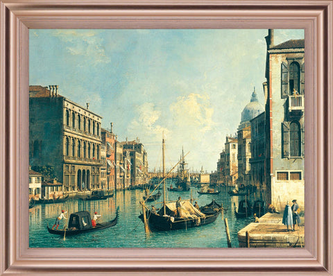 Canal Serenity Scene - 28" x 34" Framed Wall Art