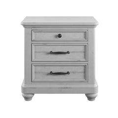 Mariano - 3 Drawer Nightstand With USB - Gray