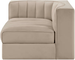 Rummi - Velvet Performance Fabric Upholstered Modular Corner Chair