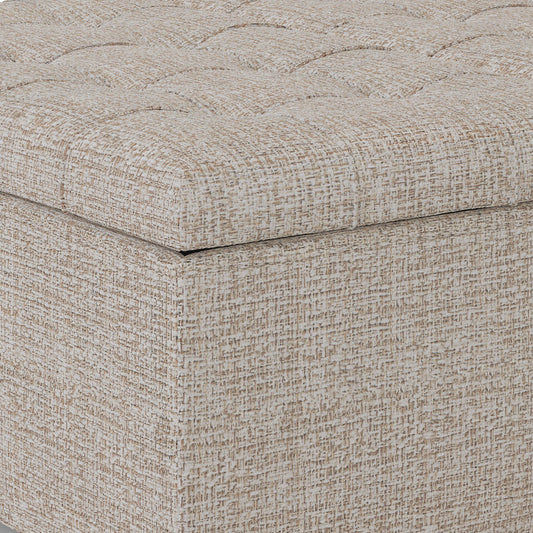 Harrison - Coffee Table Storage Ottoman - Silver