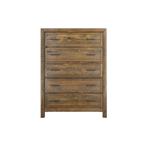 5 Drawer Chest With - Brown
