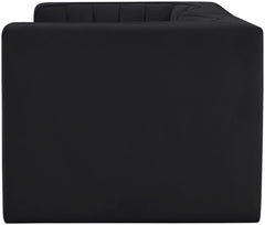 Rummi - Velvet Performance Fabric Upholstered 2 Piece Modular Loveseat