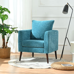 Modern Accent Upholstered Armchair With Pillow