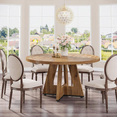 Round Dining Cross Base Kitchen Table