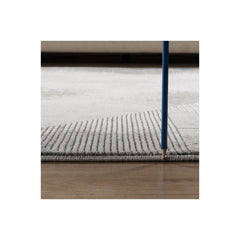 Geometrix - 5'3" X 7'3" Area Rug With Geometric, 3D Effect - Gray / Ivory