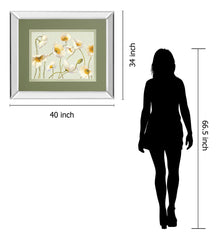 White Bright Poppies By Novak - Mirror Framed Print Wall Art - White