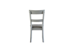 House Marchese - Side Chair (Set of 2) - Two Tone Gray Fabric & Pearl Gray