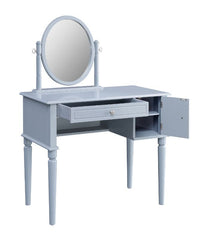 Rabila - Vanity Set - Cream Fabric & Gray