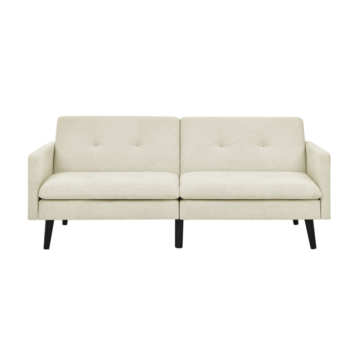 Easy Convert Futon Sofa With Tufted Back And Seat