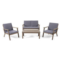 Avacyn - Outdoor Acacia Wood 4 Seater Chat Set With Cushions