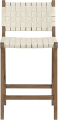 Entwine - Vegan Leather Upholstered Counter Stool - Painted Brown