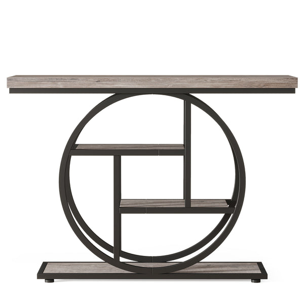 Console Table With 4 Tier Design For Living Hallway