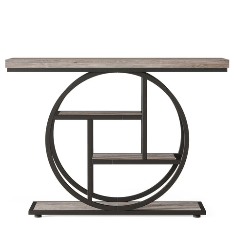 Console Table With 4 Tier Design For Living Hallway
