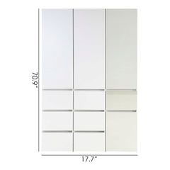 Elise - Modular Closet System With Mirror For Custom Storage Solutions - White