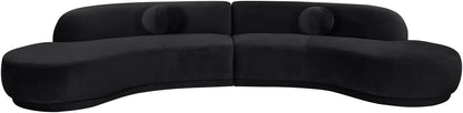 Avra - 146" Velvet Performance Fabric Upholstered Sectional