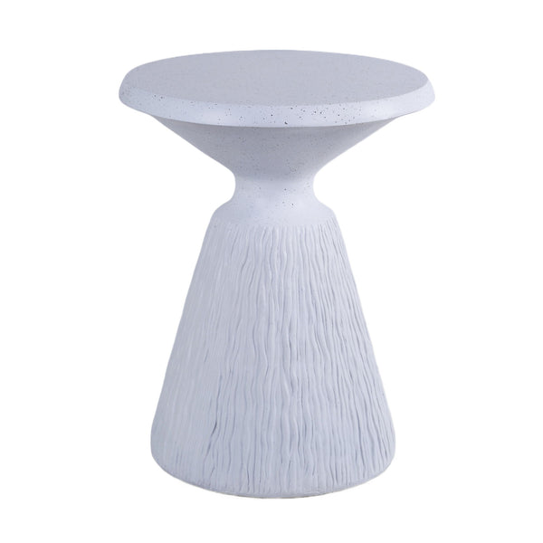 Outdoor End Table, Round Garden Stool - Aqua Grey