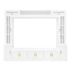 Wall Unit Entertainment Center With Bookshelves For TVs Up To 80"