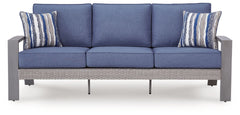 Half Moon Beach - Sofa With Cushion - Blue / Gray