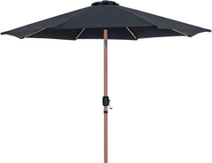 Fiji - Aluminum Patio Umbrella With Round Teak Base