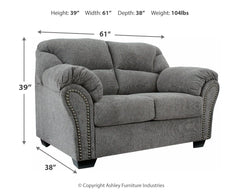 Allmaxx - Loveseat - Pewter