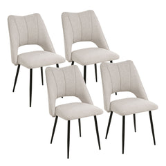 Chair With High Resilience Filling, Adjustable Feet For Kitchens (Set of 4)