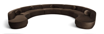 Avra - 192" Velvet Performance Fabric Upholstered Sectional