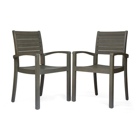 Outdoor Dining Chair, Stacking Design For Patio