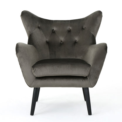 Alyssa - Mid Century Upholstered Arm Chair With Wingback Design