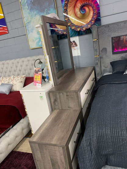 Dresser + mirror + 2 night stand