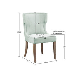 Carson - Wingback Dining Chair - Light Sage Green